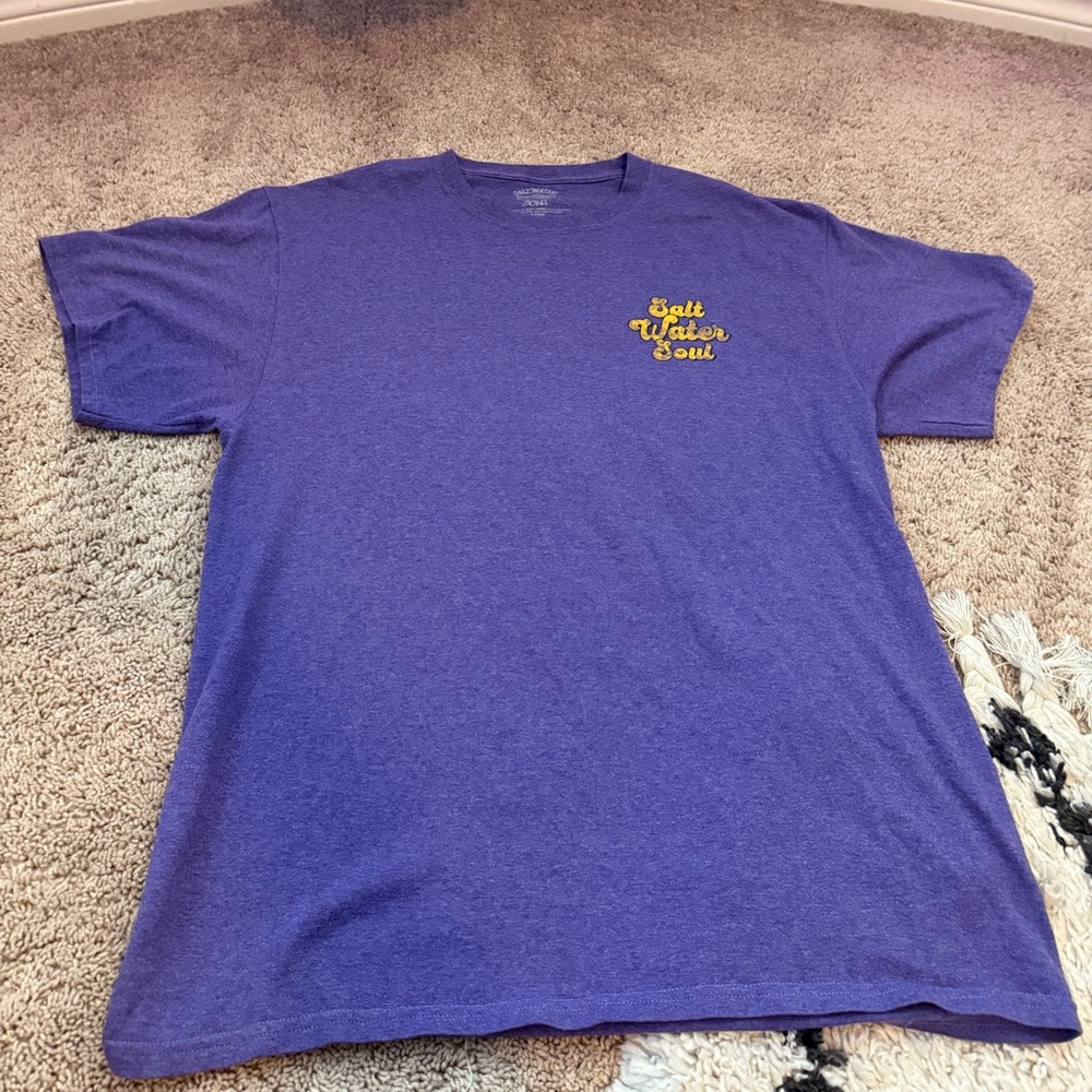 purple salt water soul t shirt. perfect condition. Large